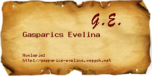 Gasparics Evelina névjegykártya